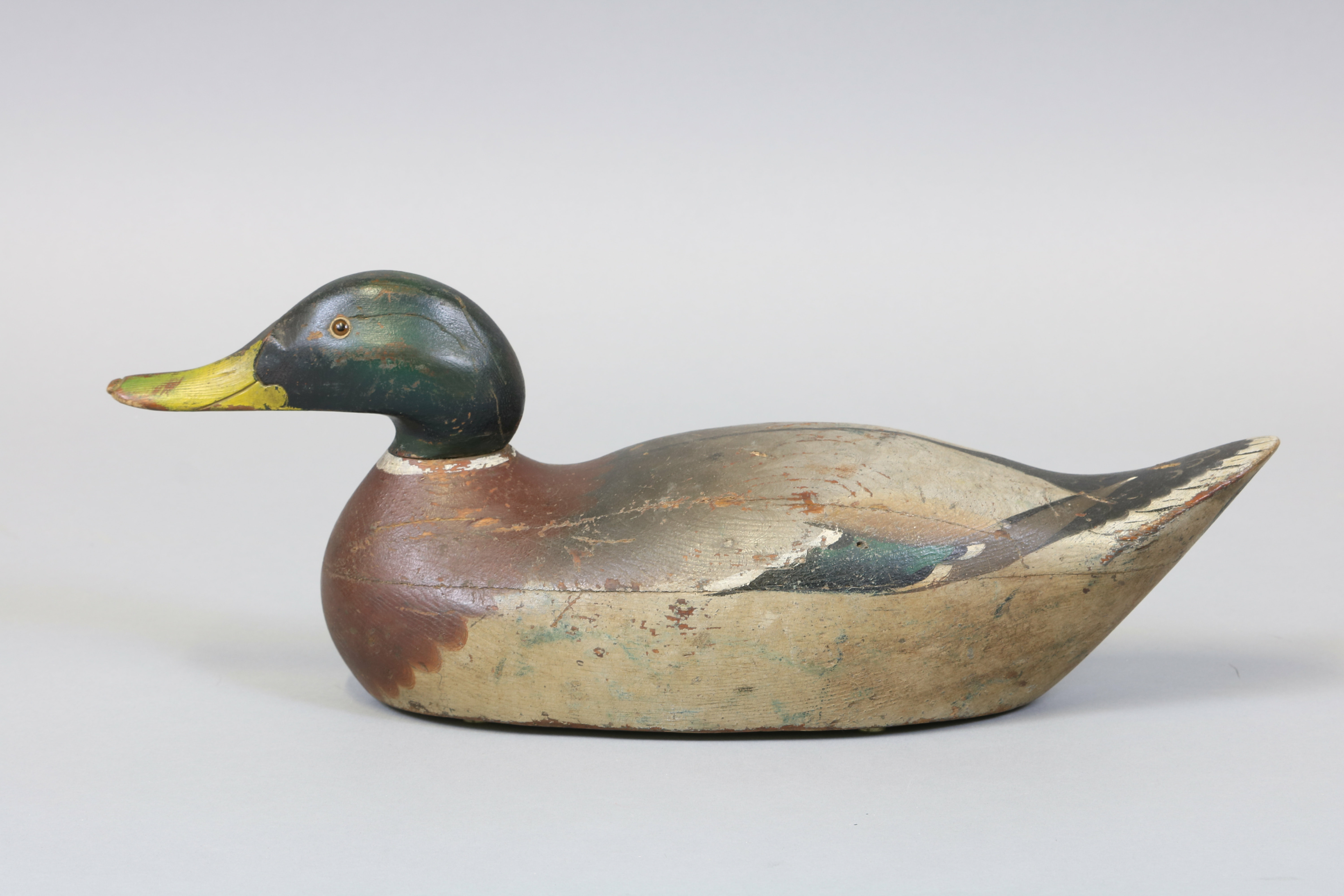 Details about   Antique Vintage Wood Duck Decoy **MASON**  Mallard Drake < Painted Eye > 