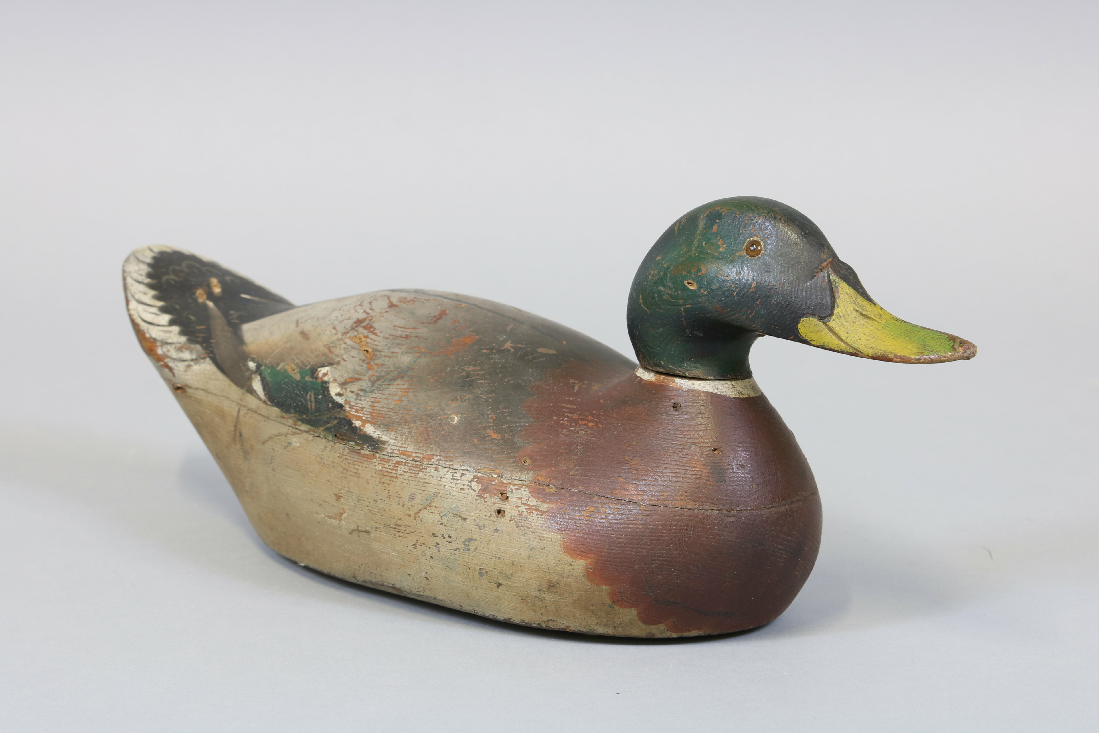 Details about   Antique Vintage Wood Duck Decoy **MASON**  Mallard Drake < Painted Eye > 